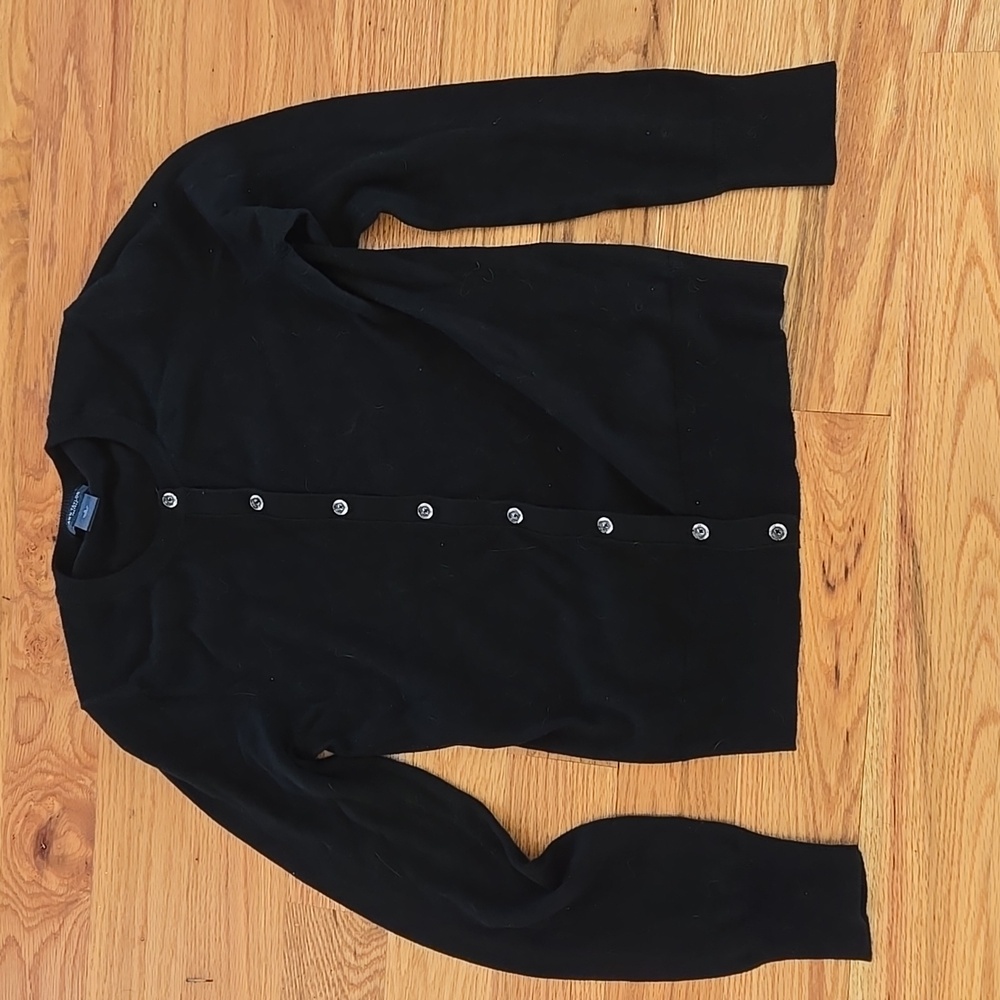 Ann Taylor Black Cotton Cardigan Size Small